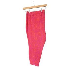 Isaac Mizrahi LIVE Women's 24/7 Stretch Ankle Pants Size 26W Plus Size Paisley